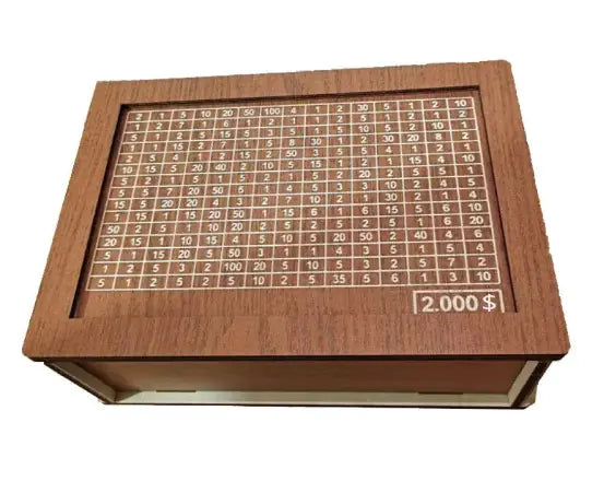 Wood money box saver