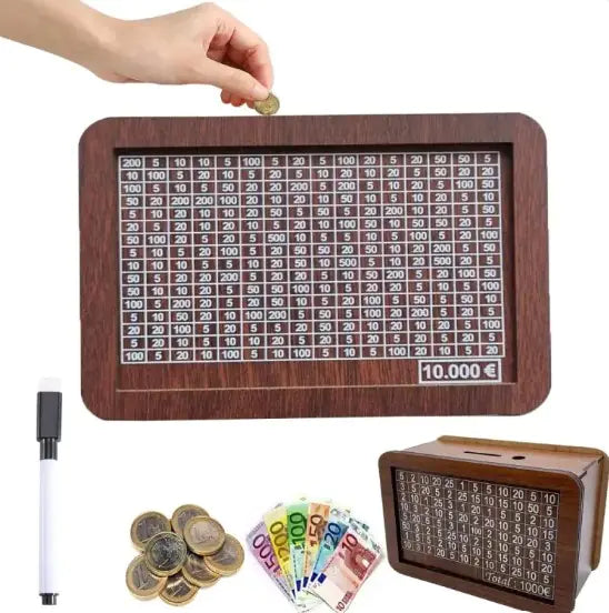 Wood money box saver